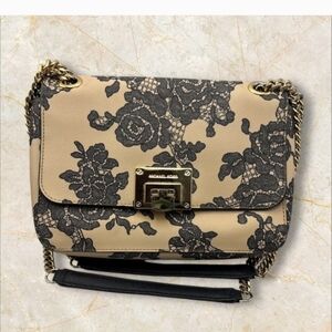 Michael Kors Black and Tan Shoulder Bag